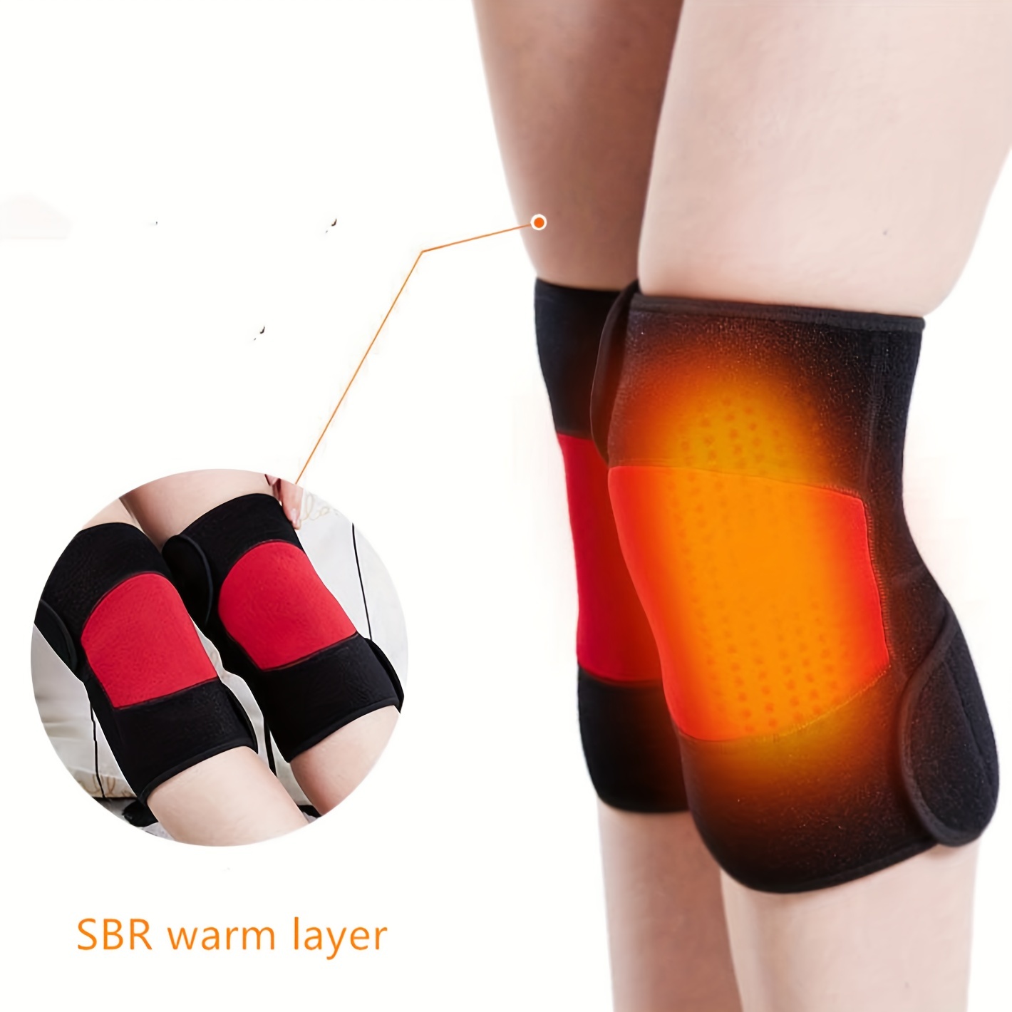 1 Pair Adjustable Self Heating Knee Pads